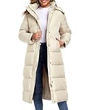 Vidifid Womens Thickened Down Jackets Oversized Long Puffer Coat Hooded Parka Winter Jacket