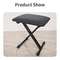 CHOYUE Banc de Piano Banc de Clavier Style X Hauteur Réglable, Siège de Chaise de Tabouret de Clavier Rembourré pour Claviers Électroniques et Pianos Numériques Noir - Les Beatles, Paul McCartney, John Lennon, RIngo Starr, George Harrison CHOYUE Banc de Piano Banc de Clavier Style X Hauteur Réglable, Siège de Chaise de Tabouret de Clavier Rembourré pour Claviers Électroniques et Pianos Numériques Noir – Image 6