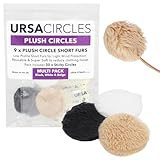 URSA Plush Circles - 5mm length short fur LAV covers. Reusable & Super Soft. 25mm Diameter (9x Circles + 30x Stickies, MultiPack)