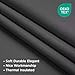 Joydeco 84Inch Blackout Curtains for Bedroom, Black Out Curtains 84 inch Long, Thermal Insulated Long Drapes 2 Panels Set, Room Darkening Grommet Grey Curtains for Living Room, Cortinas para Sala