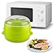Movilcom® Microvap Cocotte vapeur 2 niveaux pour micro-ondes vert