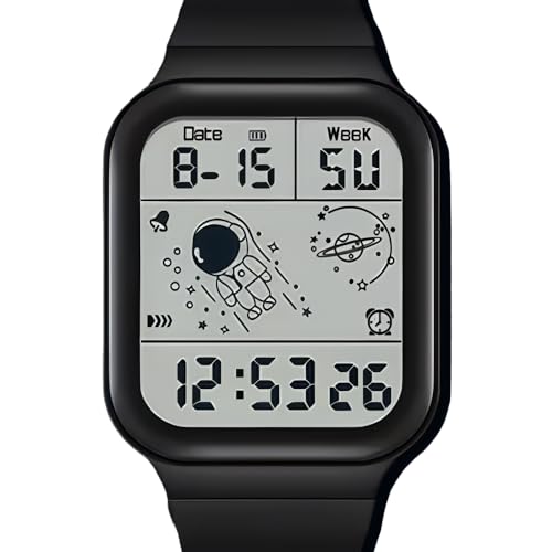 Image of Unisex Digital Sports Watch with Luminous Display Waterproof Wristwatch for Kids