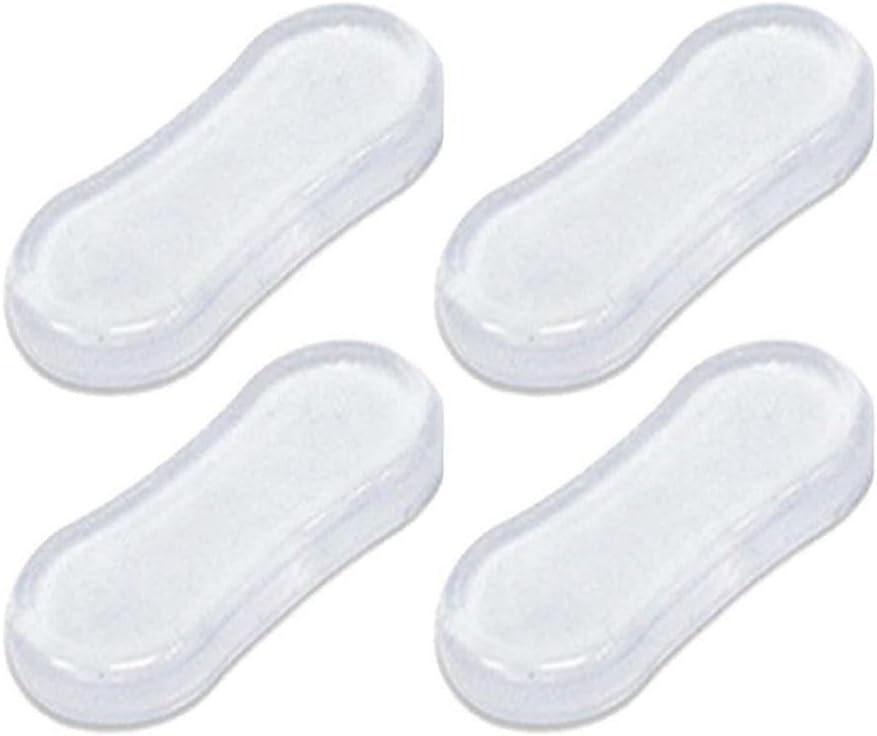Silicone Toilet Seat Bumpers Set of – Transparent Toilet Lid Spacers for Noise Reduction, Stabilizing & Protecting Toilet Seats, 45x20x5mm and 51x10.7x23mm