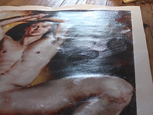 Dongyeeart Male Nude Painting Series #35 Art Prints Portrait Young Men Canvas Transfer Giclee Prints Wall Art Decor (24"X36"-Frameless) #TOP2