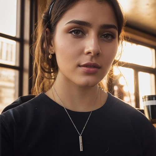 Be Kind Of A B Necklaces, Square Tubes Pendant with Hidden Message Stainless Steel Band Friendship To Best Friends Sorority Sisters Inspirational Gift Jewelry for Women4