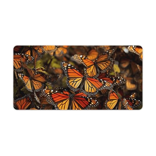 Tapis de souris xl antidérapant et imperméable motif papillons