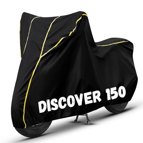 Image of Bike Cover for Discover 150 100% Waterproof, Dustproof & Scratch Resistant| Fully Bottom Elastic UV Resistant Heavy Duty Body Cover | All Weather Outdoor Use