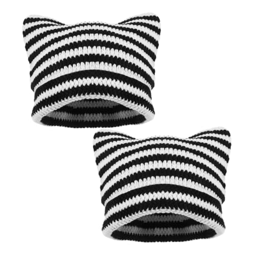 Bonnet à oreilles de chat chaud lot de 2 pour protéger vos oreilles du froid en hiver