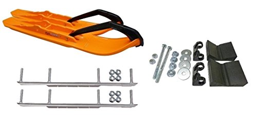 C&A Pro Orange XCS Snowmobile Skis w/ 7.5