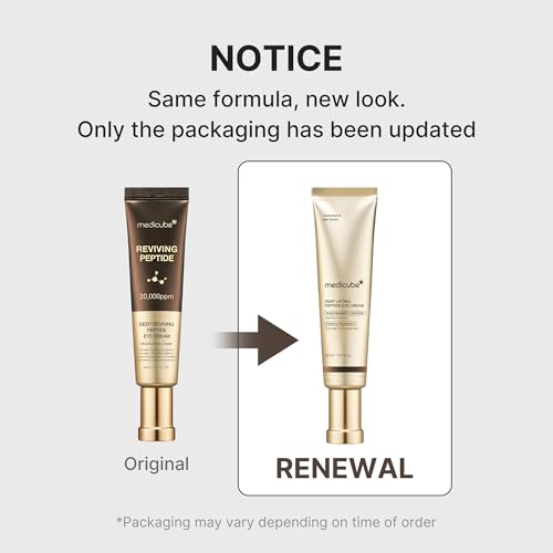 Image of medicube Eye Serum with Deep Reviving Peptide | Eye Treatment Serum with Multi Peptides, Niacinamide & Squalane | Reduces Signs of Aging and FIne Lines | Korean Skincare, 1.01 fl.oz