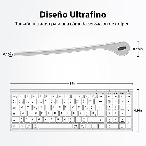 Clavier Bluetooth QWERTY espagnol iClever BK10 compact rechargeable pour tablette Android - 7