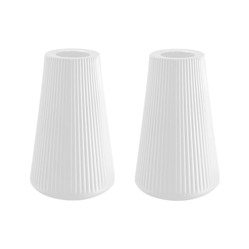 Amazon Brand - Umi Modern 10Inch (25.4 cm) Plastic Line Indoor Flower Pot: Durable, Stylish, Lightweight and Versatile - for Home/Office/Garden Decor - Color : White - Set of 2 (B0D3B7ZVFS) Amazon Price History, Amazon Price Tracker