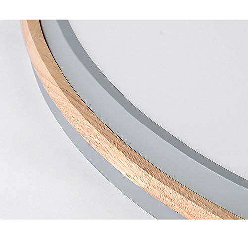 Lámpara de techo de fácil instalación con luz LED regulable y marco de madera 3