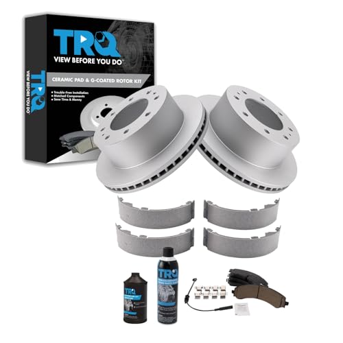 Image of TRQ Rear Brake Pad & Rotor Kit Compatible with 2020-2022 Chevrolet 2020-2022 GMC