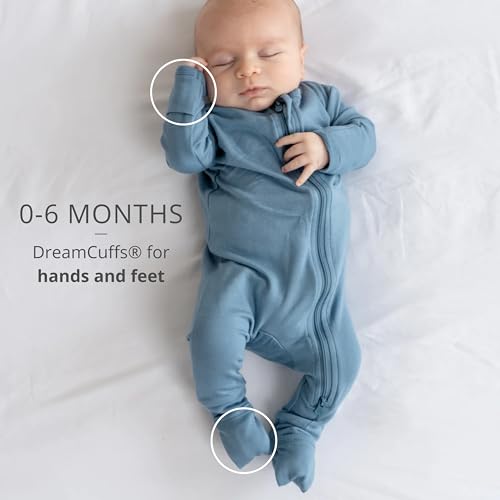 Dreamland Baby Bamboo Viscose Baby Pajamas (0-9 months). Ultra Soft Viscose Sleepers with 2-Way Zipper, Mitten & Foot Cuffs3