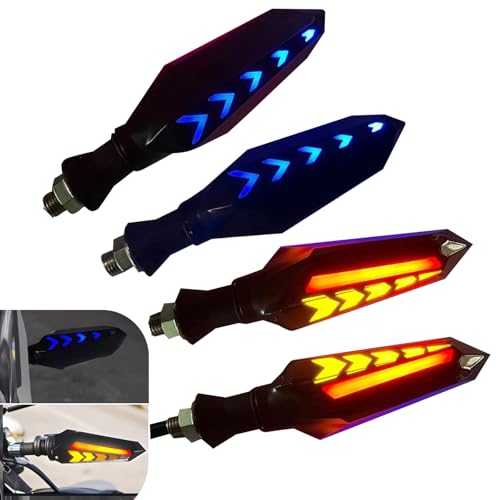 4 PCS Motorcycle Turn Indicator Lights, Arrow Shape Flowing Turn ...