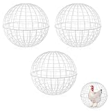 Cage À Boules De Poulet en Fil Métallique pour Extérieur - Lot de 3 Cages à balles pour Po...