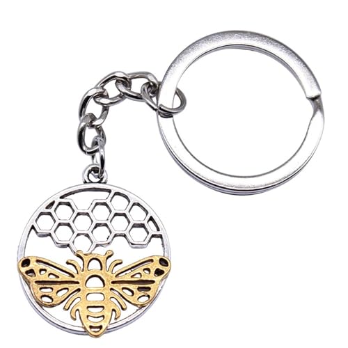 Porte-clés de voiture nid d'abeille 25x29mm : pendentif moderne pour vos clés
