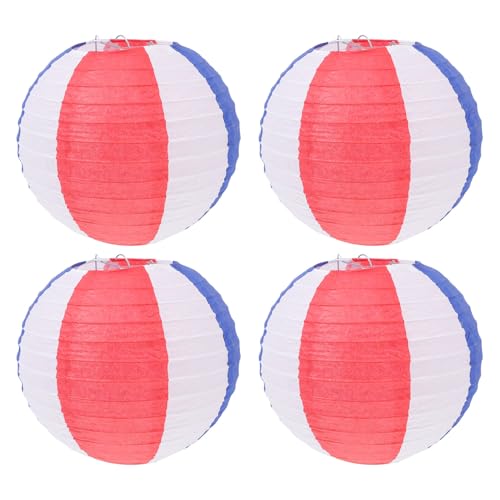 BUGUUYO 4 Piezas Linternas Plegables Tricolor de Papel Estilo Coreano para Decoración de Restaurantes y Fiestas Farolillos Colgantes Resistentes y Decorativos