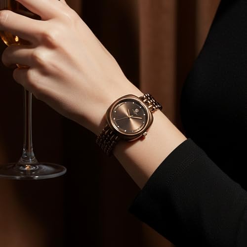 Image of Carlton London Women Celeste Analog Watch, Square Dial, Stainless Steel Strap, Quartz Movement, 30M Water Resistant, Casual Wear