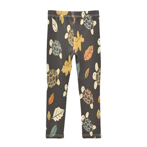 Toddler Girls Leggings Printed Yoga Pants Leggings Turtle and Leaf for Kids2