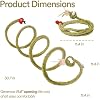 ZEZE Forest Snake Spiral Cat Tunnel Toy with Catnip, Bell & Hanging Teasers, Foldable Interactive Plush Tunnel for Indoor Cats