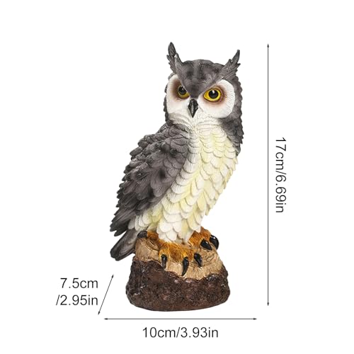Statue de chouette pour étang et jardin repoussant les oiseaux - 6