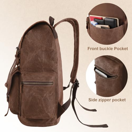 NEHOR Vintage Waxed Canvas Backpack