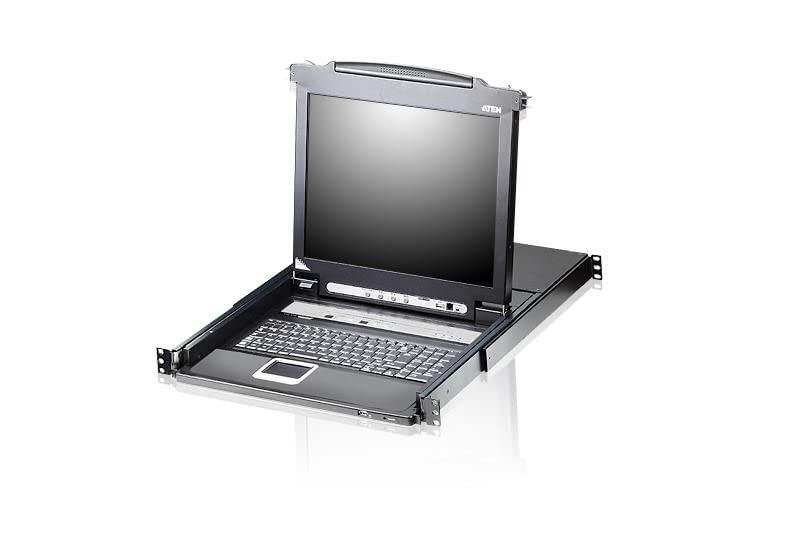 ATEN Commutateur KVMP 8 ports 19 LCD, port USB intégré, CL5708N-ATA-2XK07GG (port USB intégré clavier suisse/allemand)