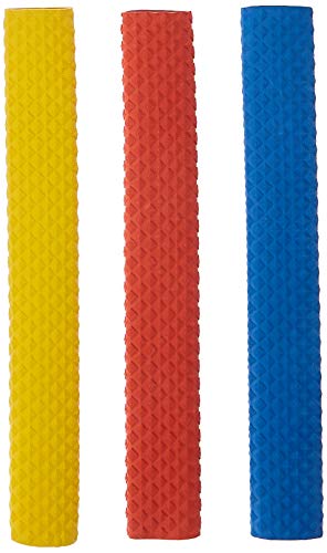 Image of KASHMIRI WILLOW CRICKET BAT ELITE SIZE-6 WITH BHAJJI BAT GRIP RHINO SET OF 3