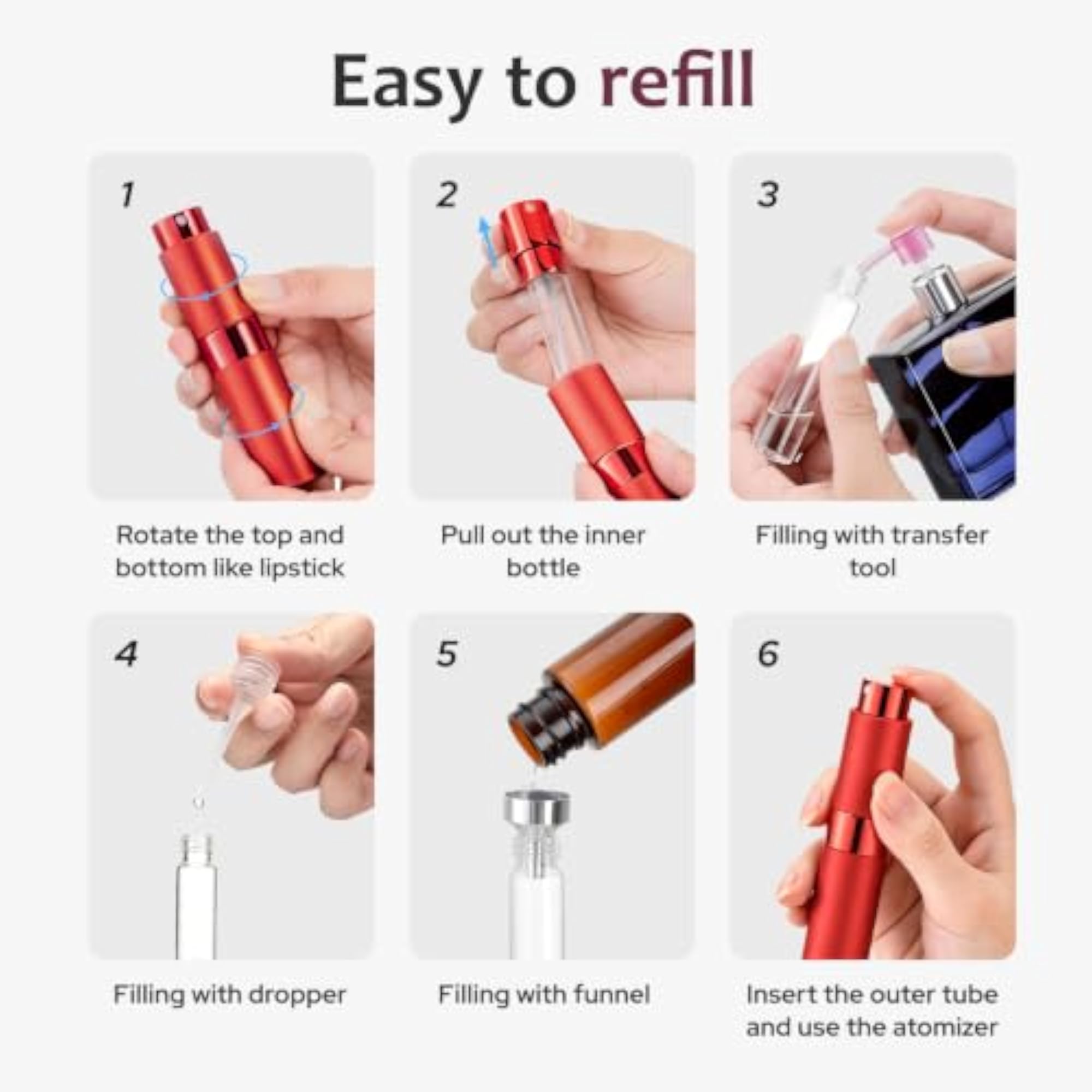 8ML Travel Perfume Atomizer for Men & Women