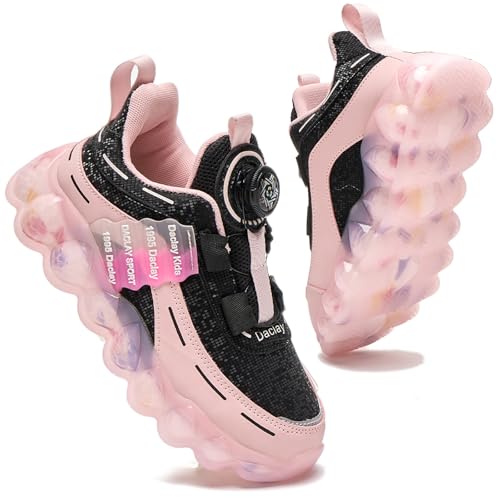 WZRUISEN Kid Girls Boys Sports Shoes Boys' Basketball Shoes Running Pink 5 UK