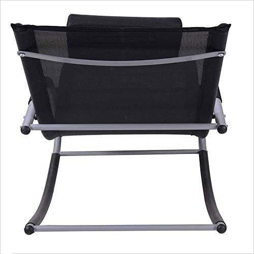 Sun Lounger Garden Chairs Patio Reclining Chairs Aluminum Alloy Rocking Chair Recliner Sofa Chair with Armrests Modern Casual Chair for Lunch Break Home Balcony Lazy Rocking Chair Sun Lounger Chair