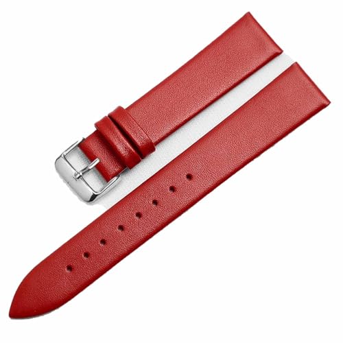 Bracelet de montre ultra fin en cuir de remplacement CK K2Y211 rouge