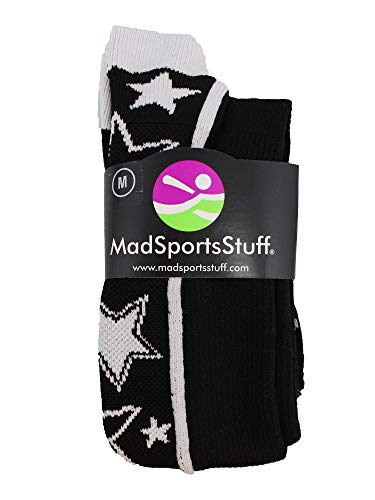 Crazy Socks With Stars Over The Calf Socks (Black/White, Large) #TOP1