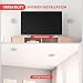 Pyle Ceiling Speakers 8 Inch Pair 300W In Wall Speakers Flush Mount Home Cinema Adjustable Tweeter Full Range Deep Bass Stereo Sound