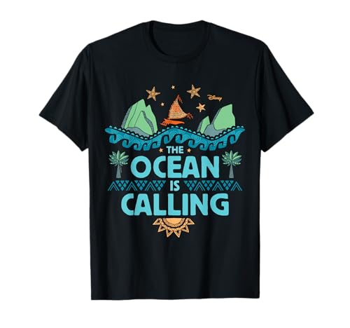 T-shirt Disney Moana avec imprimé The Ocean Is Calling pour enfant