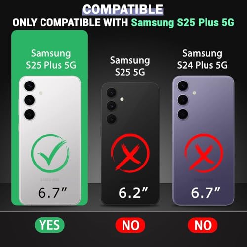 Image of Back Cover Case + Screen Protector for Samsung Galaxy S25 Plus 5G | Mag-Safe Compatible | Transparent Mobile Back Cover for Samsung Galaxy S 25 Plus / S25Plus 5G | TPU Transparent Case