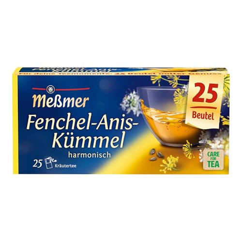 Meßmer Fenchel-Anis-Kümmel | Kräutertee | 25 Teebeutel | harmonisch würzig-süß