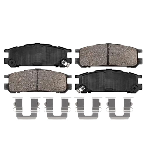 Image of Detroit Axle - Brake Pads for 1997-1999 Subaru Legacy Front and Rear Premium Ceramic Brake Pads with Hardware Replacement
