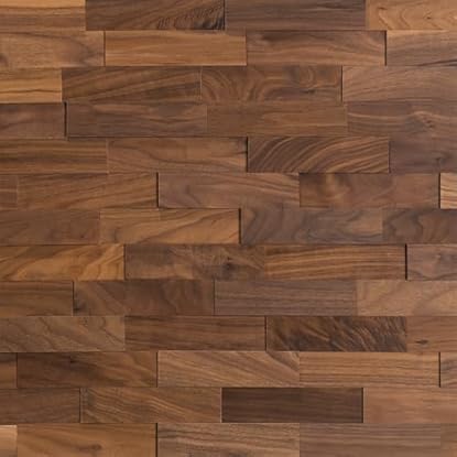 Foto di wodewa Rivestimento Murale Legno di Noce I 1m² Pannelli Murali Rivestimento Parete Legno Decorazioni Pareti 3D Pannello Decorativo Cucina Cameretta I Oliato