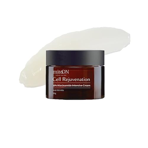 Mito-on Cell Rejuvenation Crema antienvejecimiento, 50 g  1.76 oz - 10% niacinamida, vitamina B3 y antioxidantes, EGF + Volufilina para reducción de
