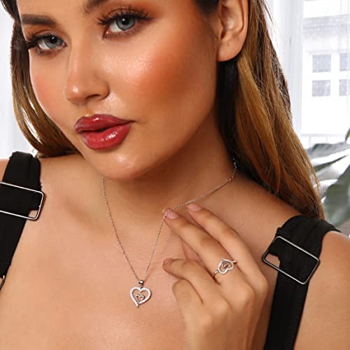 Kovtia Love Heart Ring For Women 925 Sterling Silver Heart To Heart Ring Dainty Engagement Promise Wedding Solid Silver Jewelry Valentine Mother’s Day Gift For Wife Size 8 #TOP4