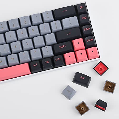 Image of Owpkeenthy 8008 Keycaps Doubleshot PBT 160-Key CSA Profile with 6.25u 7u Spacebar for 75% Percent US /ISO Layout Mechanical Gaming Keyboard (CSA /8008)
