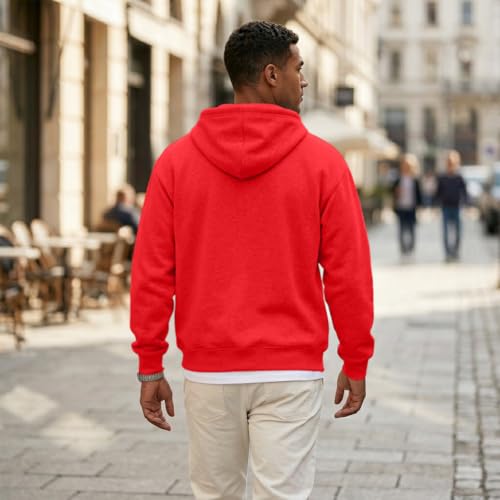 Mens Zip Up Hoodie 1/4 Zip Fleece Big and Tall Classic Oversized Hoodies - image 3