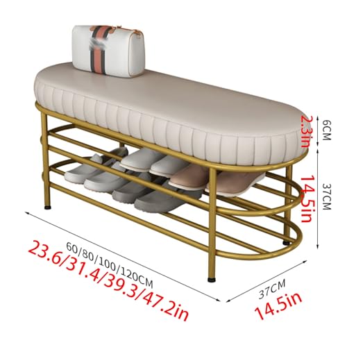 Banc de rangement multifonction doté de deux niveaux de stockage pour chaussures - 3