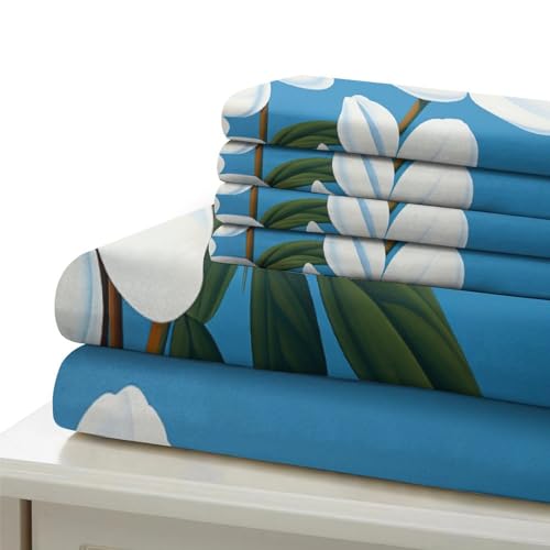 Housse de couette microfibre à fermeture éclair imprimé floral 3D - 7