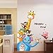 Rjjrr Kreskówka zwierzęta żyrafa małpa słoń naklejki ścienne dla dzieci pokoje dekoracyjne winylowe naklejki ścienne sypialnia naklejki na drzwi wystrój sypialni