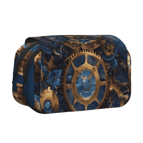 GUOLGP Trousse polyvalente pour stylos et fournitures de voyage Motif horloge Bronze Century