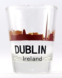 Dublin Ireland Sunset Skyline Shot Glass
